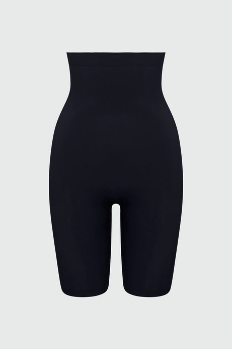 Nova Sculpt Seamless Strong Compression High Waisted Thigh Shaper - Black