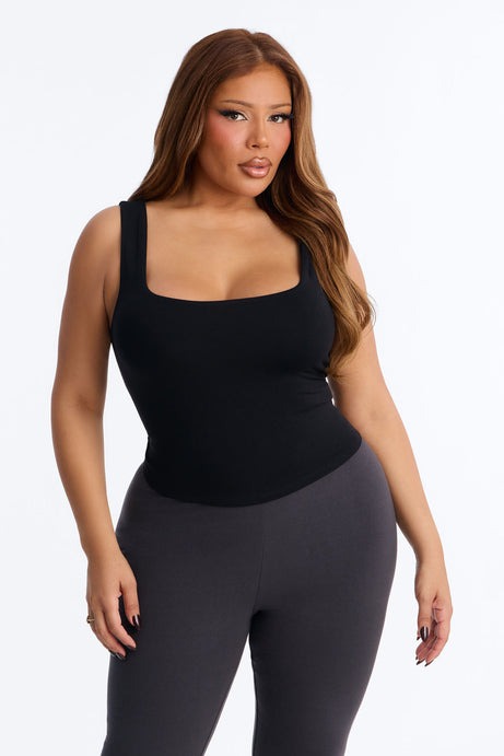 Zinnia Double Lined Tank Top - Black