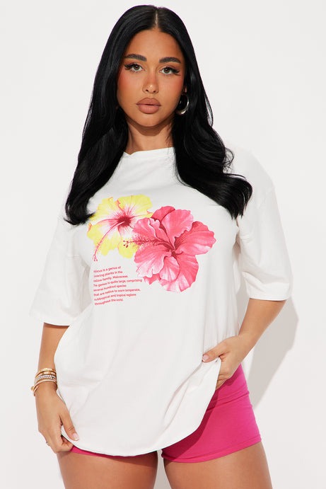 Flower Besties Lounge Biker Short Set - Pink/combo