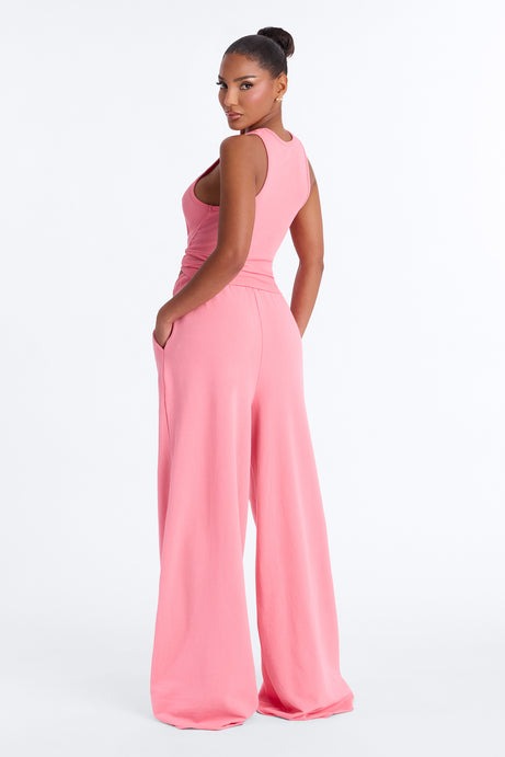 So Chill French Terry Pant Set - Pink