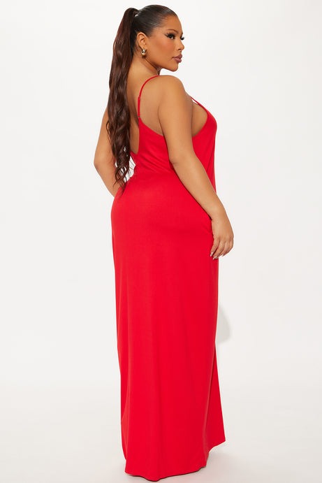 Simple Saturday Maxi Dress - Red