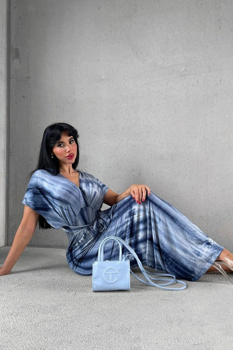 Gigi Tie Dye Maxi Dress - Blue/combo