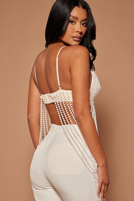 Pearls On Pearls Bralette - Ivory
