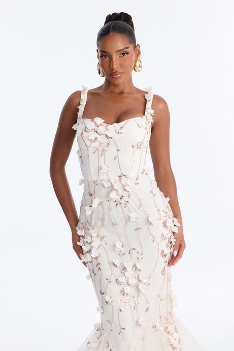 Delaney Tulle Gown - Ivory