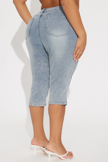 San Diego Skinny Capri Jeans - Light Wash