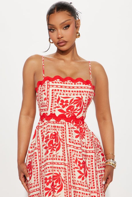 Marissa Maxi Dress - Orange/combo
