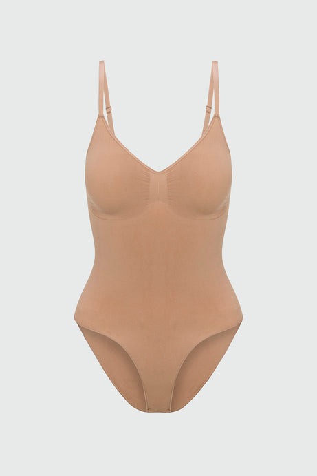 Nova Sculpt Seamless Strong Compression Brief Bodysuit - Nude