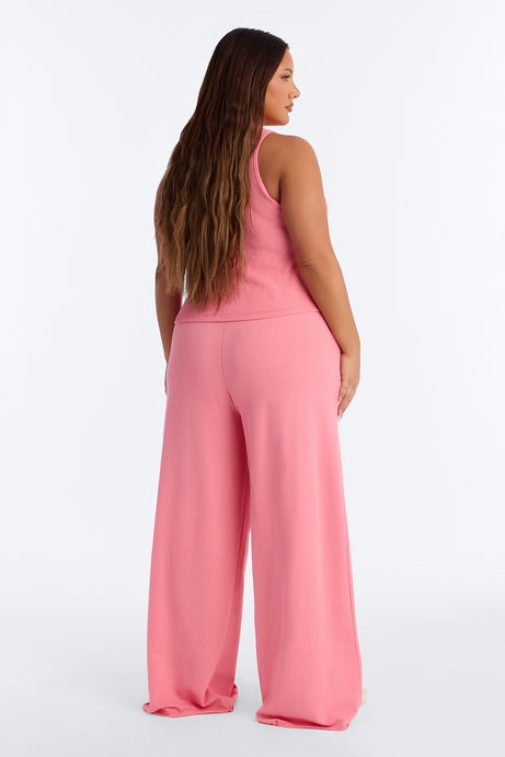 So Chill French Terry Pant Set - Pink