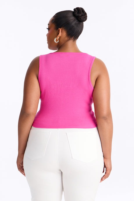 Barbie High Neck Tank - Bubblegum Pink