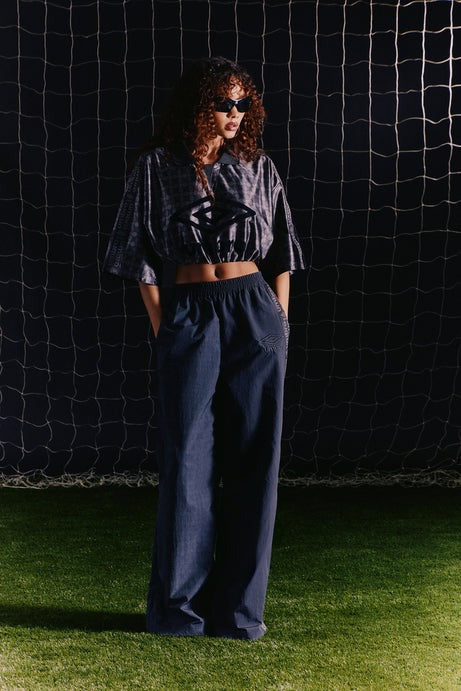 Umbro Varsity Windbreaker Wide Leg Pants - Black