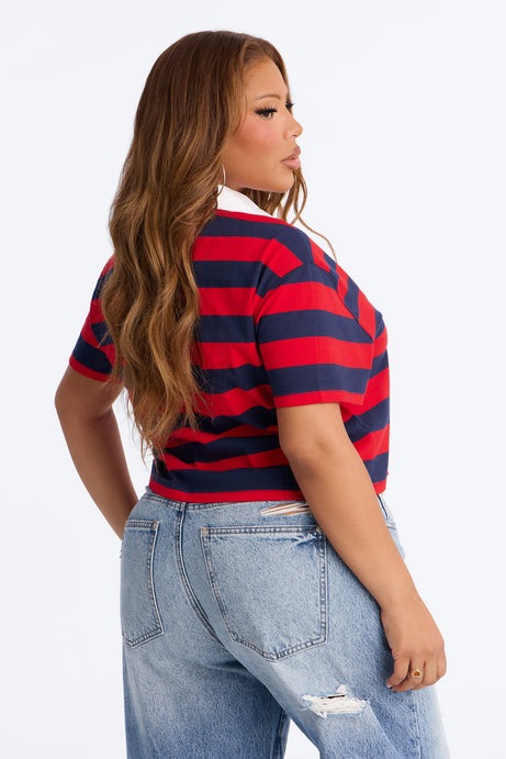 Von Dutch Americana Rugby Stripe Polo - Multi Color