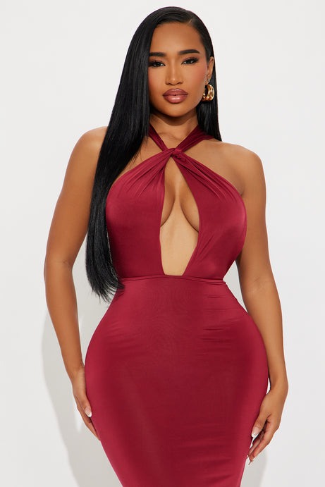 Joanna Sleeveless Maxi Dress - Burgundy