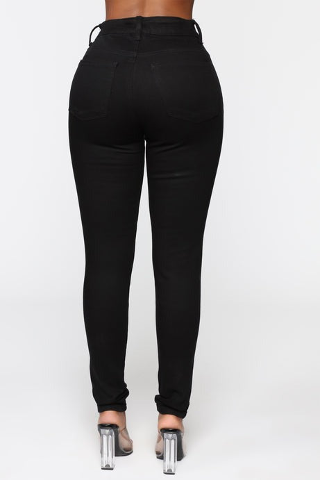 High Waisted Skinnies - Black
