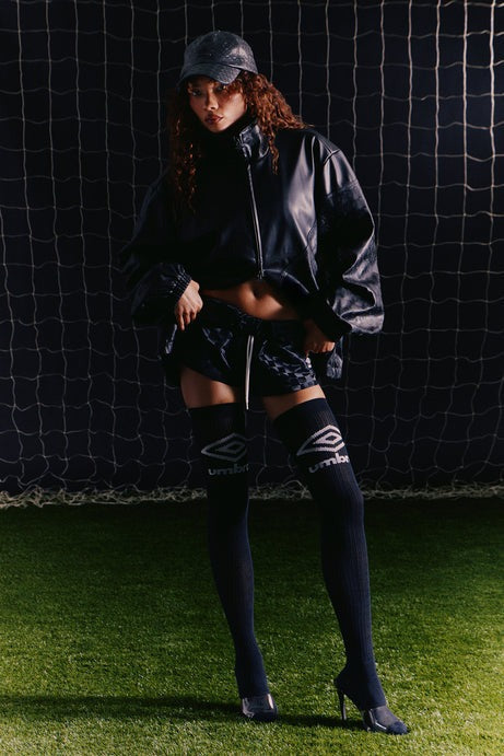 Umbro Checkered Athletic Soccer Shorts - Black