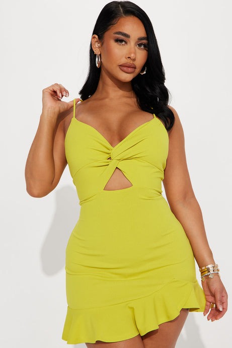 Without Your Kisses Dress - Lime