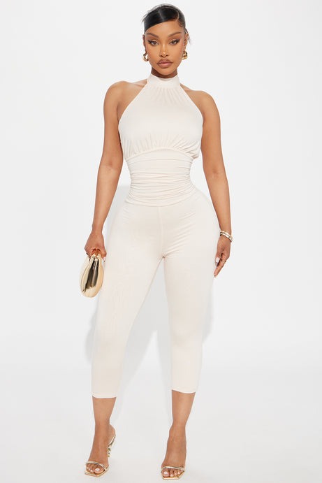 When We Met Capri Jumpsuit - Ivory