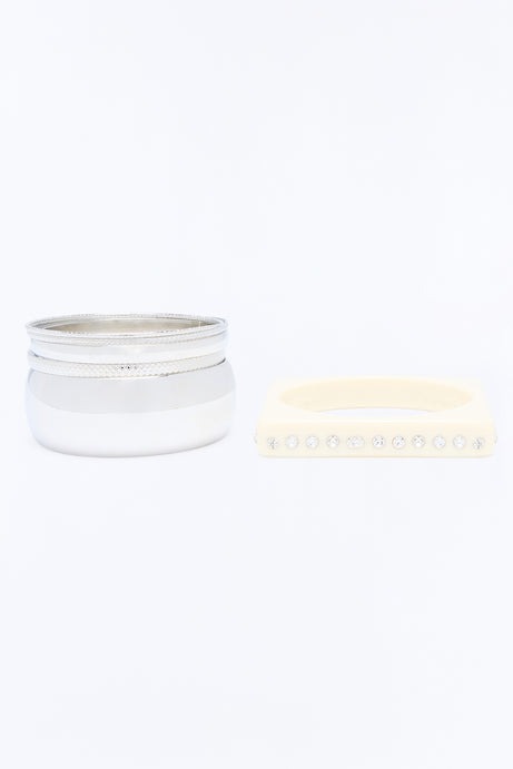 Sweet Chaos 6 Piece Bracelet Set - Silver/Combo