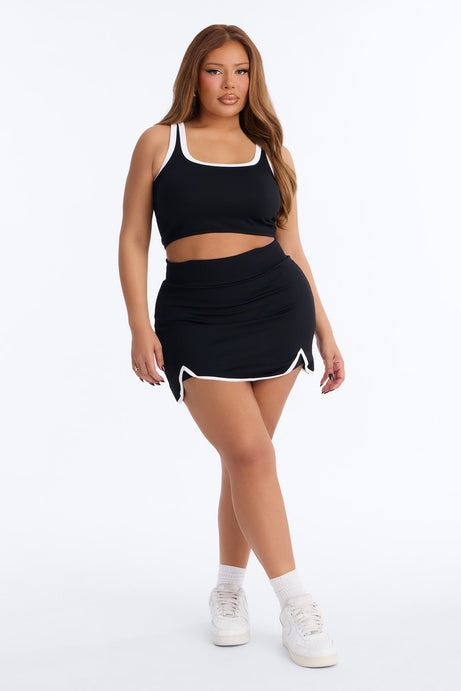 Leila Seamless Skort Set - Black