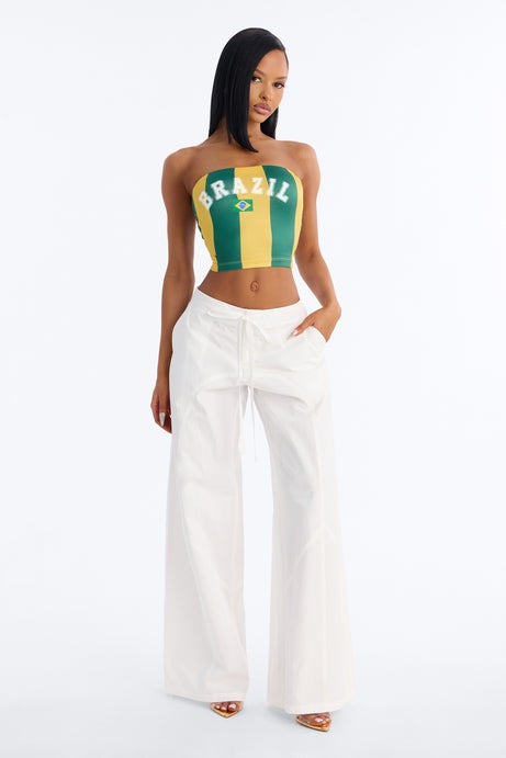 Brazil Striped Tube Top - Green/combo