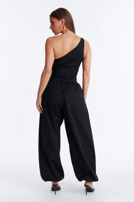 Priya Balloon Leg Jumpsuit - Black