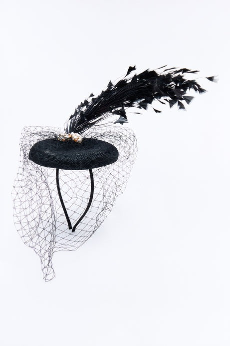 Grand Entrance Fascinator - Black