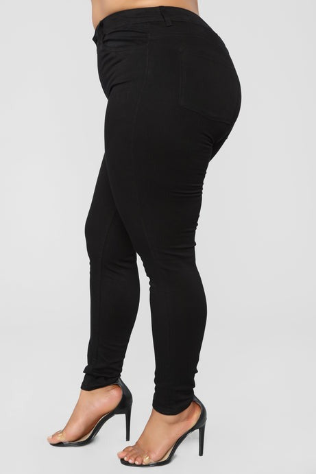 High Waisted Skinnies - Black