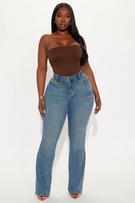 Premium Low Rise Bootcut Jeans - Dark Wash