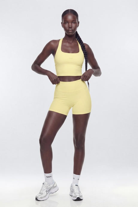 ButterSoft 4â3 Hidden Pocket Biker Shorts - Soft Yellow