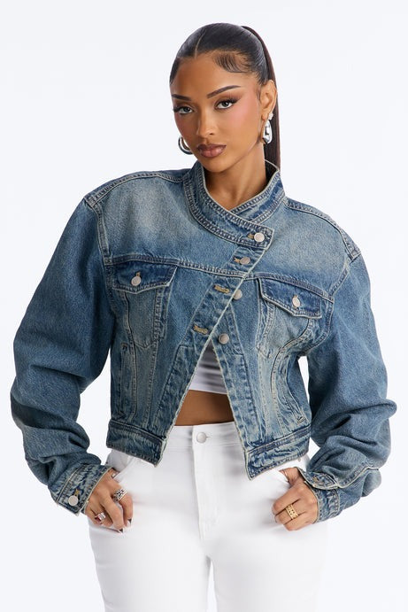 Toledo Crossover Denim Trucker Jacket - Medium Wash