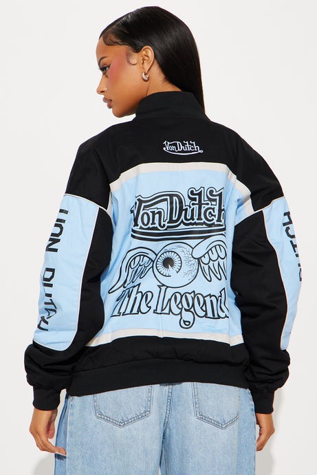 Von Dutch The Legend Moto Jacket - Black/Blue