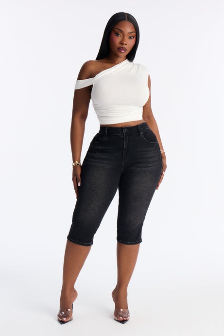 San Diego Skinny Capri Jeans - Black