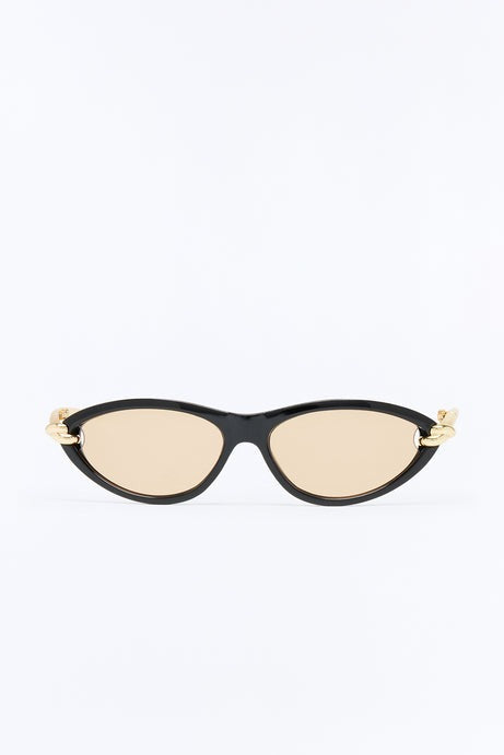 Docked Up Cat Eye Sunglasses - Black