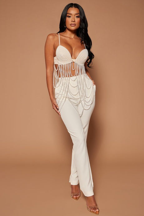 Pearls On Pearls Bralette - Ivory