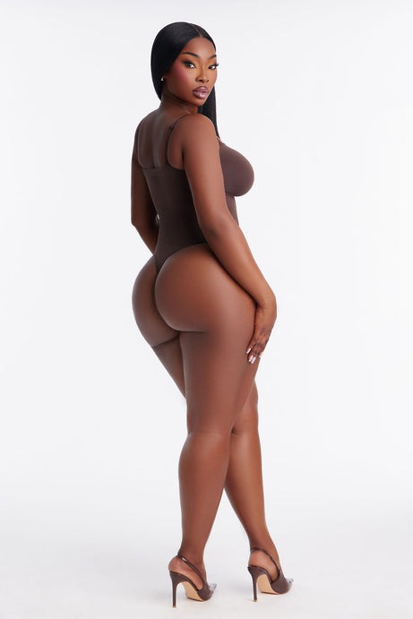 Nova Sculpt Seamless Strong Compression Strapless Thong Bodysuit - Coco
