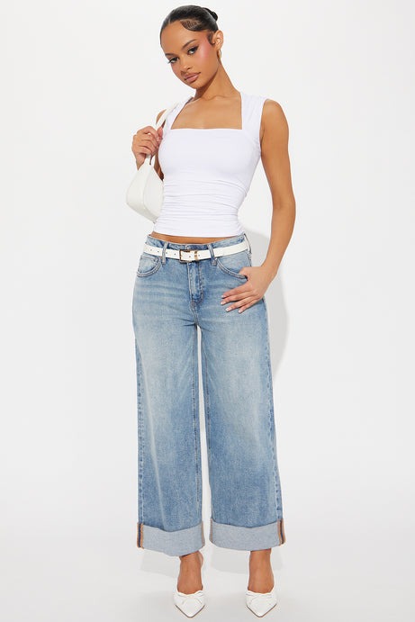 Daniella Square Neck Top - White