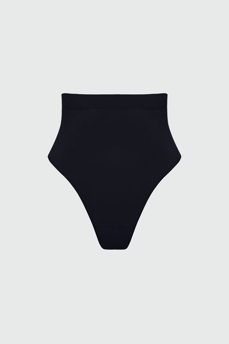 Nova Sculpt Seamless Strong Compression Mid Waist Thong - Black