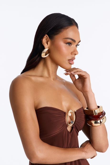 Timeless Glow Drop Earrings - Gold