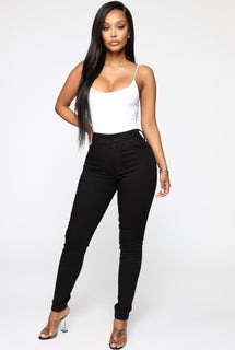 High Waisted Skinnies - Black