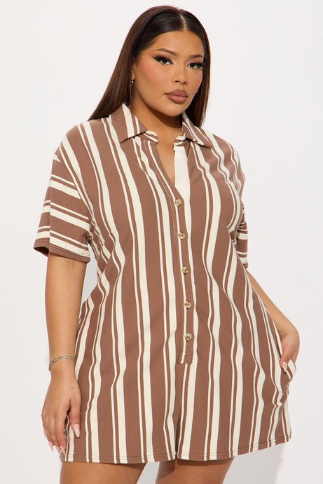 Coastal Romper - Brown/combo