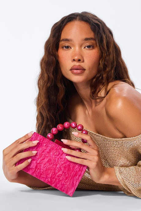 Candy Store Satchel Handbag - Fuchsia