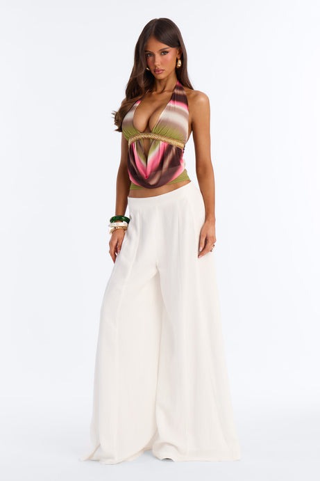 Remember Me Ombre Mesh Halter Top - Multi Color