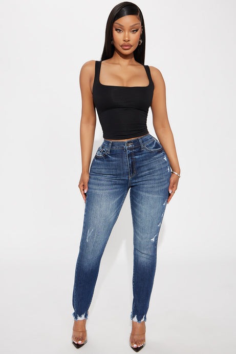 Zinnia Double Lined Tank Top - Black