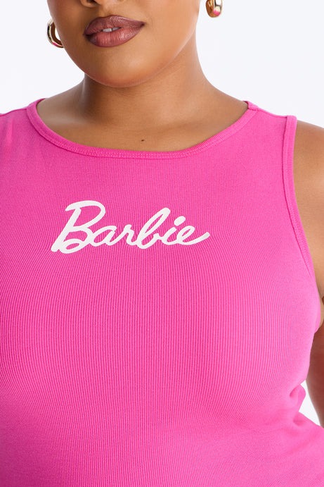 Barbie High Neck Tank - Bubblegum Pink