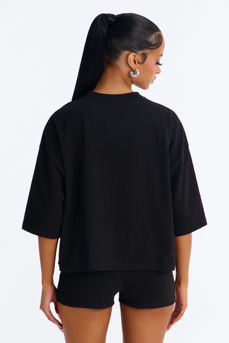 New York Or BowWhere Short Set - Black/Pink