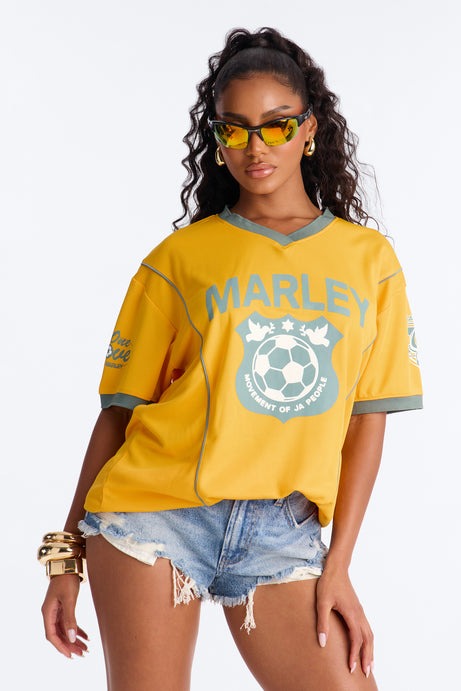 Bob Marley Soccer Jersey - Yellow