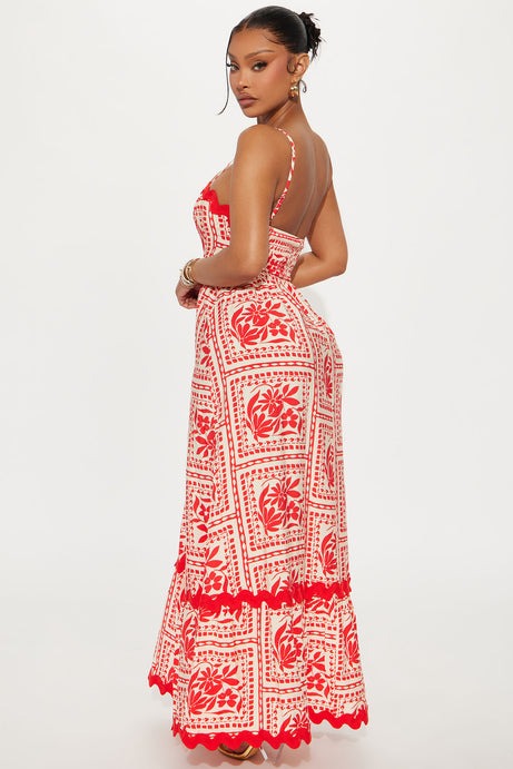 Marissa Maxi Dress - Orange/combo