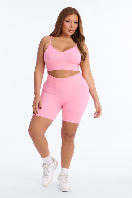 Merida Seamless Biker Short Set - Pink
