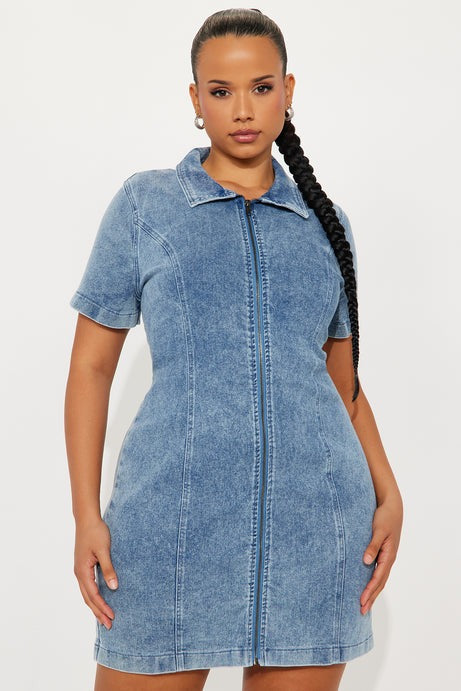 Gabby Denim Mini Dress - Denim