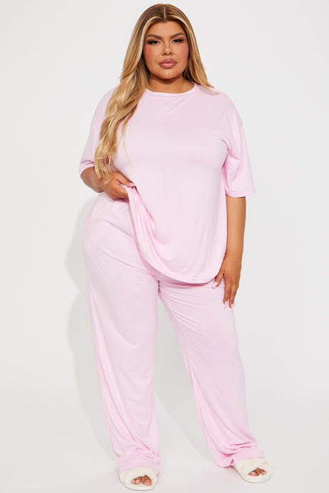 Relax Mood PJ Pant Set - Pink