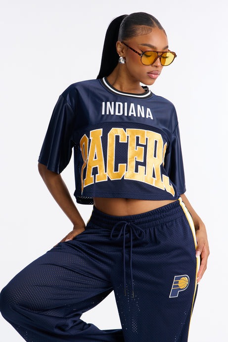 NBA Indiana Pacers Cropped Tee - Navy